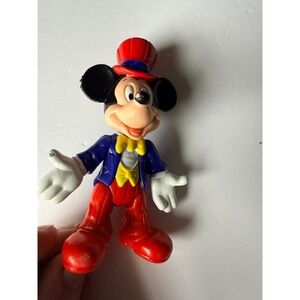 Disney Mickey Mouse Uncle Sam Patriotic PVC Figure Red White Blue 3.5 Inch Toy